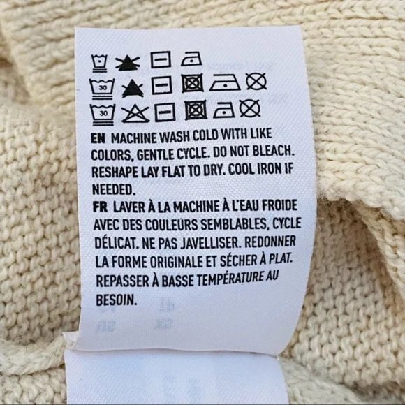 American Eagle Outfitters Preppy Cream Black Striped Oversize Sweater (size XS) - Picture 6 of 7